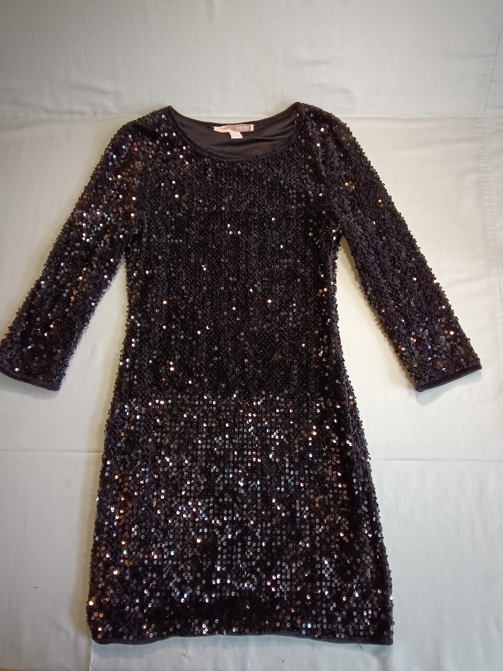 Forever 21 Black Sequin Long Sleeve Dress